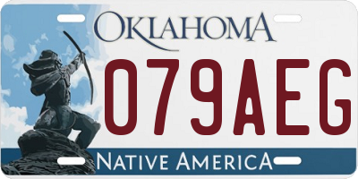 OK license plate 079AEG