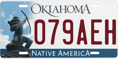 OK license plate 079AEH