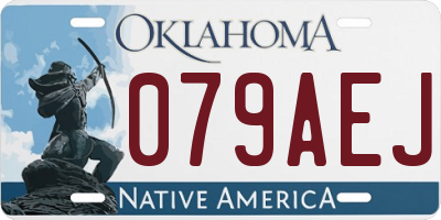 OK license plate 079AEJ