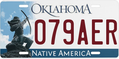 OK license plate 079AER