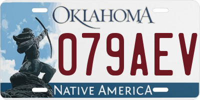 OK license plate 079AEV
