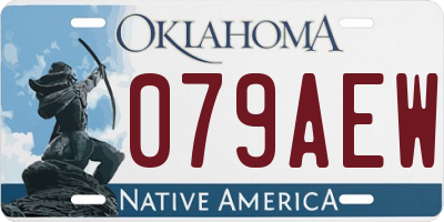 OK license plate 079AEW