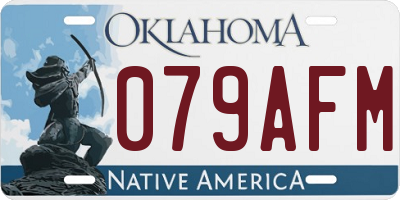 OK license plate 079AFM