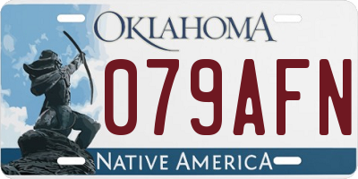 OK license plate 079AFN