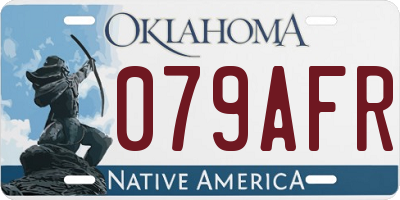 OK license plate 079AFR