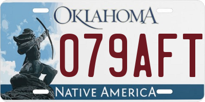 OK license plate 079AFT