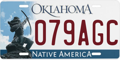 OK license plate 079AGC