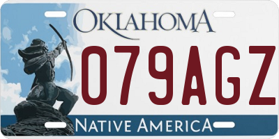 OK license plate 079AGZ