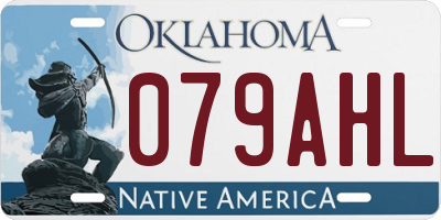 OK license plate 079AHL