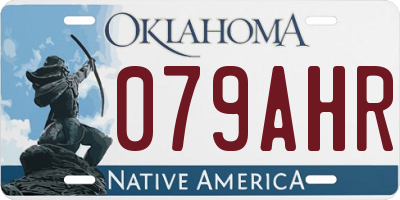 OK license plate 079AHR