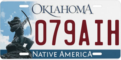 OK license plate 079AIH