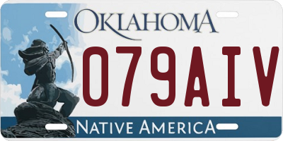 OK license plate 079AIV