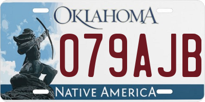 OK license plate 079AJB