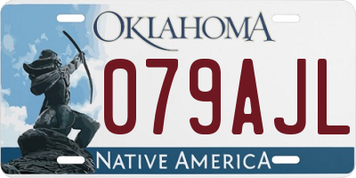 OK license plate 079AJL
