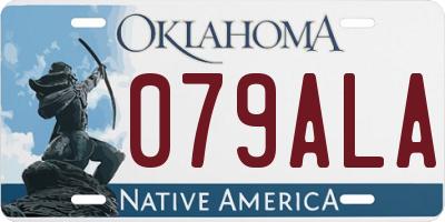 OK license plate 079ALA