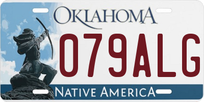 OK license plate 079ALG