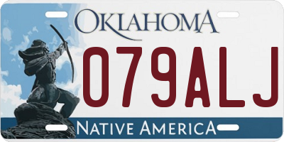 OK license plate 079ALJ
