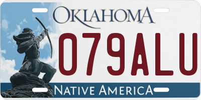 OK license plate 079ALU