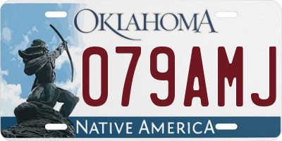 OK license plate 079AMJ
