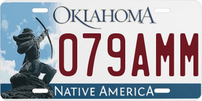 OK license plate 079AMM