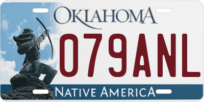 OK license plate 079ANL