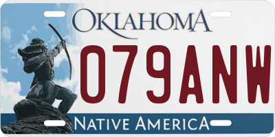 OK license plate 079ANW