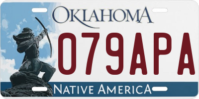 OK license plate 079APA