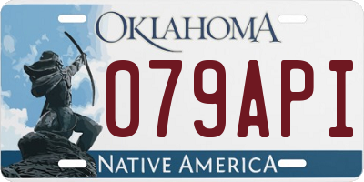 OK license plate 079API