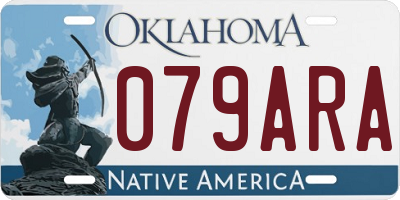 OK license plate 079ARA