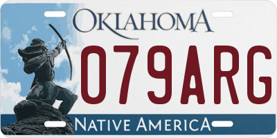 OK license plate 079ARG
