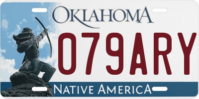 OK license plate 079ARY
