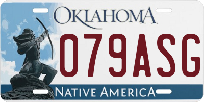 OK license plate 079ASG