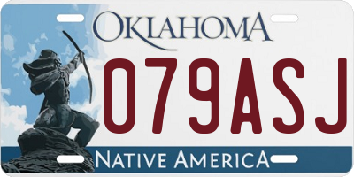 OK license plate 079ASJ