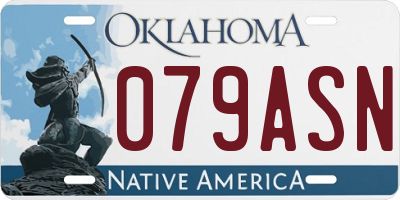 OK license plate 079ASN