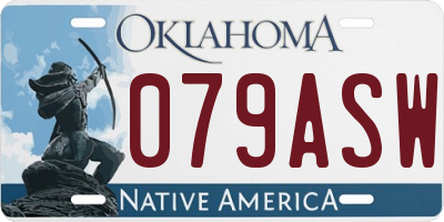 OK license plate 079ASW