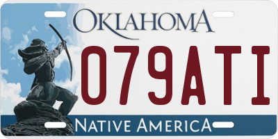 OK license plate 079ATI