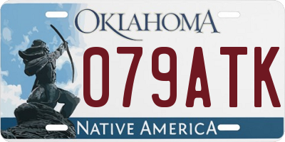 OK license plate 079ATK