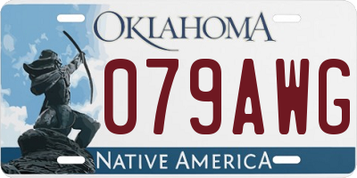 OK license plate 079AWG