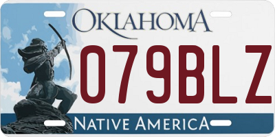 OK license plate 079BLZ