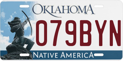 OK license plate 079BYN
