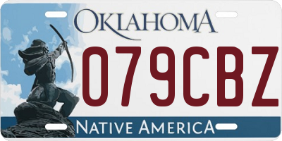 OK license plate 079CBZ