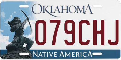 OK license plate 079CHJ