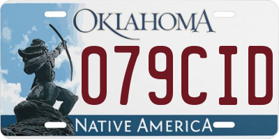 OK license plate 079CID