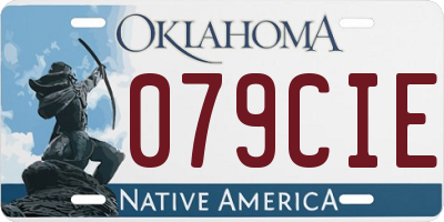 OK license plate 079CIE