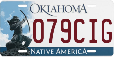 OK license plate 079CIG