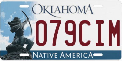 OK license plate 079CIM