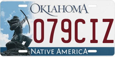 OK license plate 079CIZ