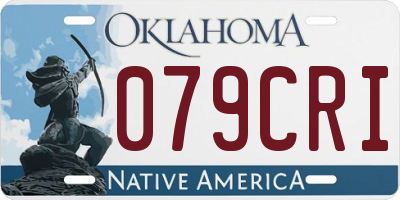 OK license plate 079CRI