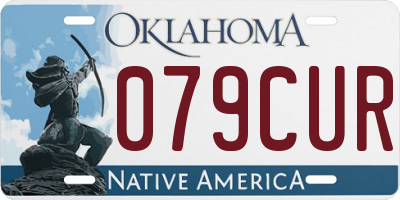 OK license plate 079CUR