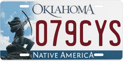 OK license plate 079CYS